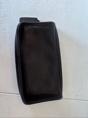 Black Leather Cosmetics bag